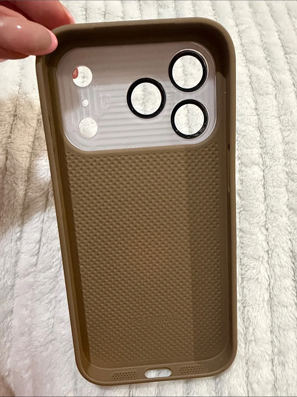 Glossy Brown iPhone Camera Protector Case
